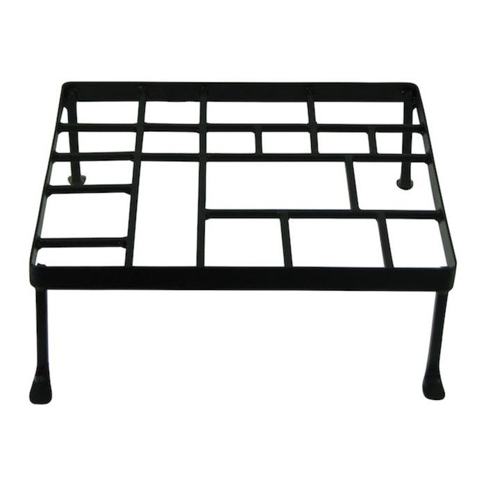 Plant Stand Mondrian Square Med 12x4 Black Metal