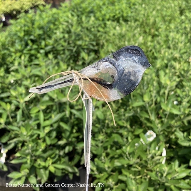 Garden Stake Sml Chickadee Hand Crafted 12"h Resin