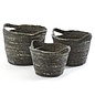 Basket Natural Grass Med 13x8 Gray/Tan