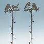 Garden Stake Birds on Branch w/Vine Asst Metal 38"H