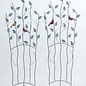 Trellis w/Leaves and 2 Birds 20.5x57 Asst Metal