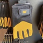 CAT Gloves Padded Palm Utility Adj Wrist/Syn Lthr/Spandex Blk & Ylw Size 11
