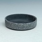 Pot/Low Bowl/Dish Black Speckled/Mosaic Lrg 9x2 B/W Cement