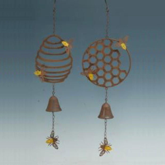 Wind Chime / Bell Beehive Asst 24"H Metal