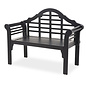 Bench Lutyens Style 48x37x21 Black Wood