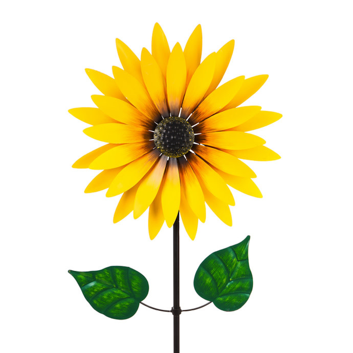 Wind Spinner / Garden Stake Statement Sunflower 75"H