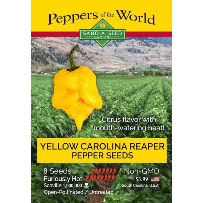 Seed Pepper Carolina Reaper Yellow Heirloom - Capsicum chinense