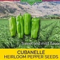 Seed Pepper Cubanelle Sweet Heirloom - Capsicum annuum