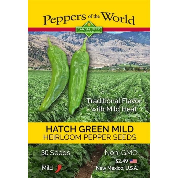 Seed Pepper Hatch Green Mild MN 6-4 Heirloom - Capsicum annuum