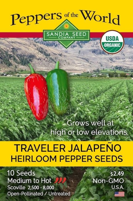 Seed Pepper Jalapeno Traveler Heirloom Organic - Capsicum annuum