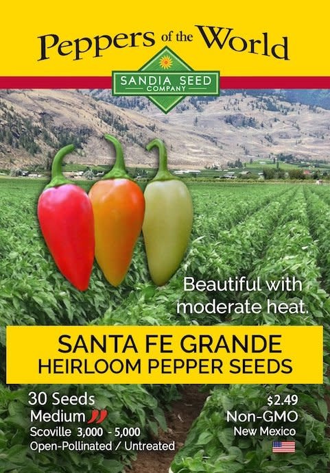 Seed Pepper Santa Fe Grande Heirloom - Capsicum annuum