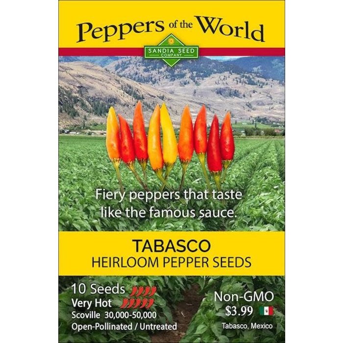 Seed Pepper Tabasco Heirloom - Capsicum frutescens