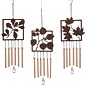 Wind Chime Framed Leaves Asst 22" Metal/Acrylic