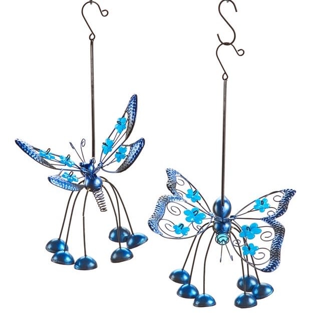 Wind Chime Butterfly Asst Metal/Acrylic 13"H