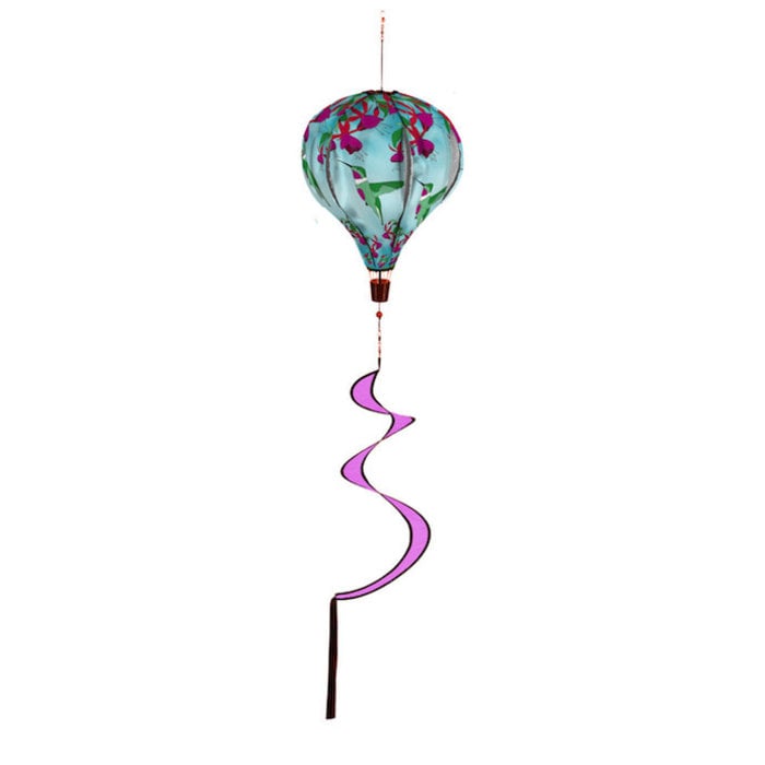 Balloon Spinner Hummingbird Animated Burlap