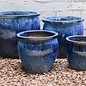 Pot Carmel Jar Planter w/Wide Rim Sml 13x13 Blue