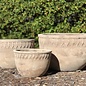 Pot/Bowl Folia w/Leaf Rim Lrg 21x13  Antq or Wash Terracotta