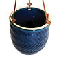 Pot Hanging Egg Raised Slash Design 5x4.5 Asst Color