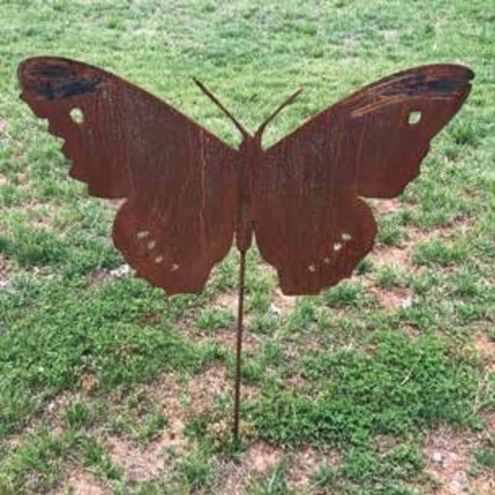 Garden Stake Luna Moth Silhouette Borcon Steel 30x42