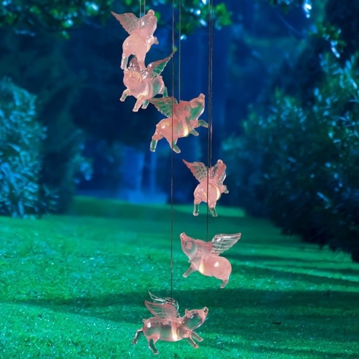 Hanging Mobile When Pigs Fly Plastic 26"