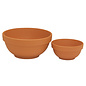 Pot Planter Bowl 12" w/ Lines Terracotta