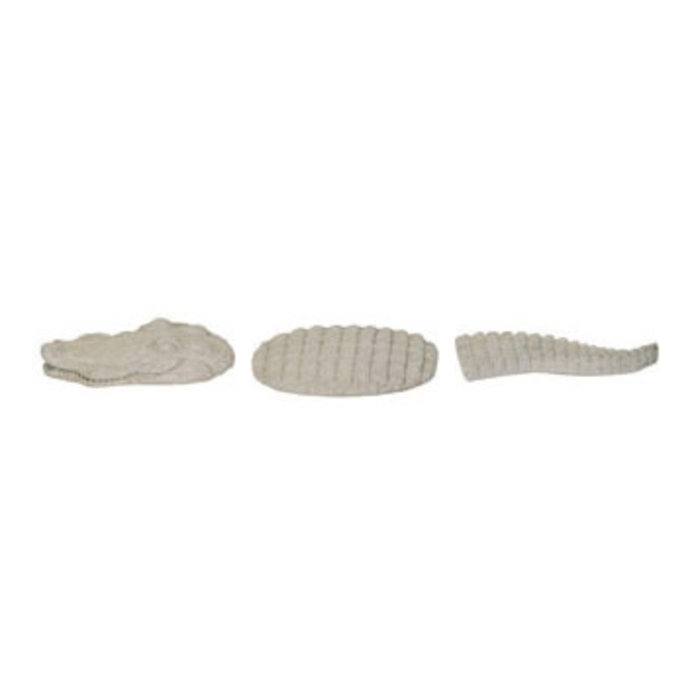 Statuary / Stepping Stone Lrg Crocodile/Alligator 3-piece 3x11x40