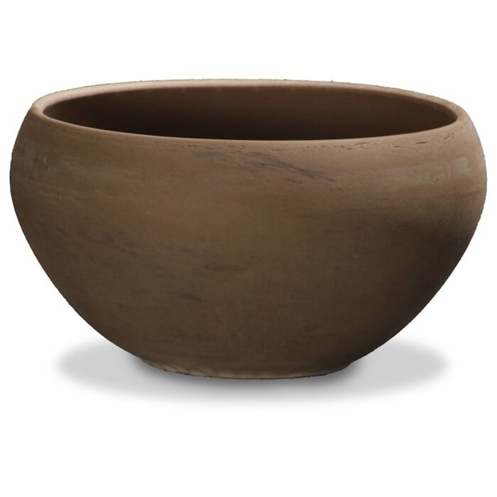 Pot Luna Low Bowl 7.5" Dark Basalt /Terracotta