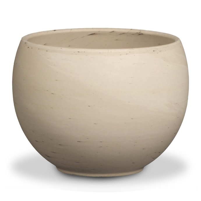 Pot Luna Sphere /Bowl 5.25" Granite Marble Clay /Terracotta