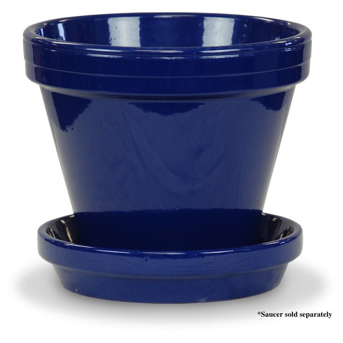 Pot 6" Glazed Standard Cobalt Blue