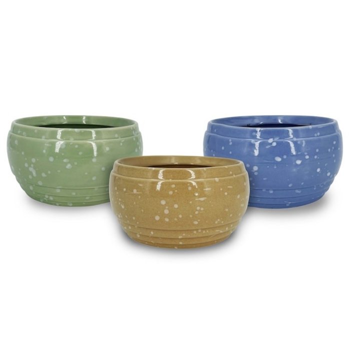 Pot Tiered Band Bowl 6x3 Asst