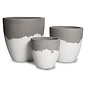 Pot Splashdown Concrete Med12x12 Wht/Blu