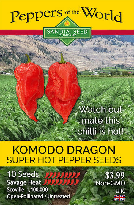 Seed Pepper Komodo Dragon - Capsicum chinense