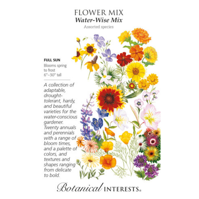 Seed Flower Mix Water-Wise Garden - Assorted species - Lrg Pkt