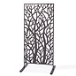 Garden Screen Tree Design 25x19x52 Black Metal