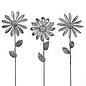 Wind Spinner / Garden Stake Flower Asst Metal 36"H