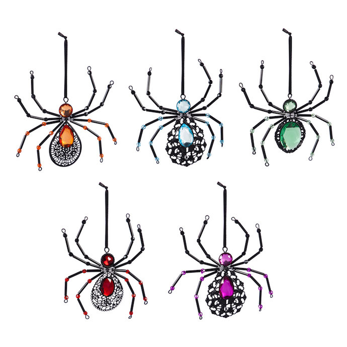 Halloween Spider Ornament Metal Asst