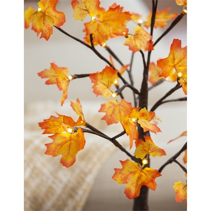 Halloween/Fall Decor LED Maple Tree 24"H