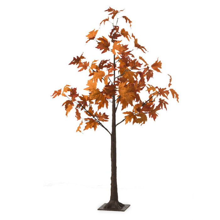 Halloween/Fall Indoor/Outdoor LED Maple Tree w/48 Lights Plastic/Metal 48"H