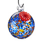 Bird Feeder Hummingbird ArtGlass Orb/Ball 5x4 Blue