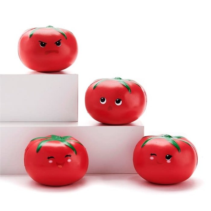 Stress Ball Tomato Faces 2.4x1.8 Asst