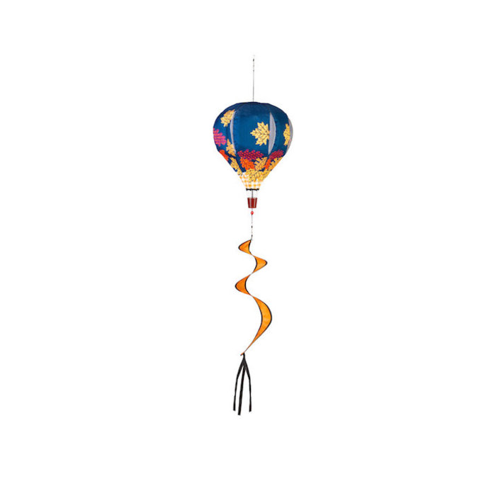 Balloon Spinner Fall Falling Leaves Animated Burlap