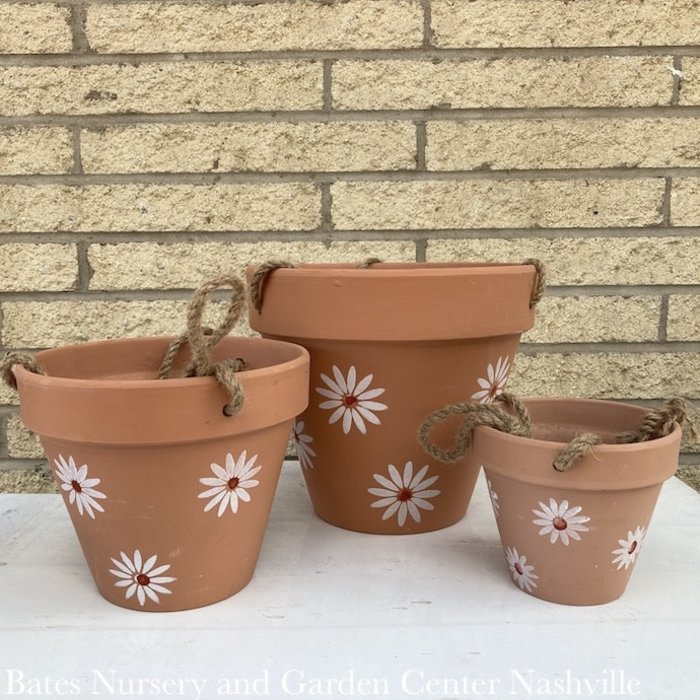 Pot Hanging Upsy Daisy Lrg 10x8.5 Terracotta