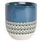 Pot Inca Egg w/Color Band Med 5x6 Space Blue