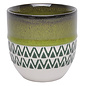 Pot Inca Egg w/Color Band Lrg 6.5x7 Pine Green