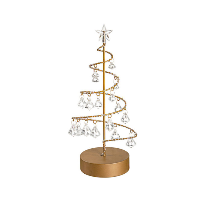 Christmas/Winter LED Christmas Tree w/Crystals 4.5x6.5x12 Metal
