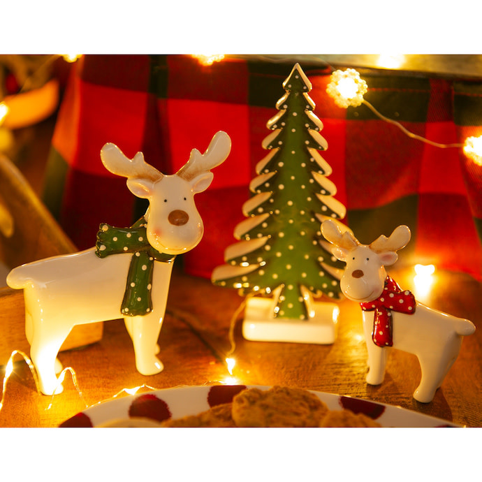 Christmas/Winter Reindeer/Tree  Decor (set of 3) Ceramic