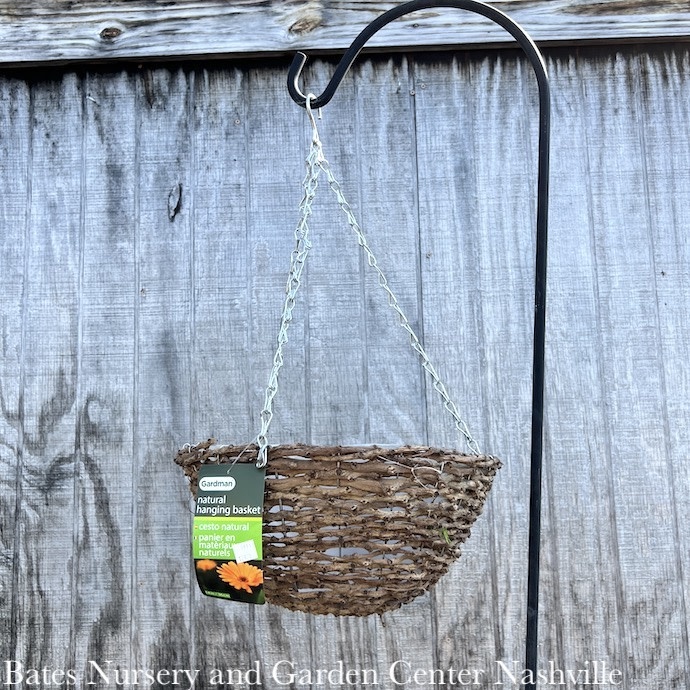 14" Hanging Basket Rattan Rustic Gardman