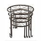 Plant Stand w/Curved Feet Nestable Xlg 12x12 Black Metal