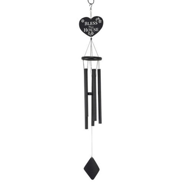 Wind Chime Shadow Bless This House 40" Metal