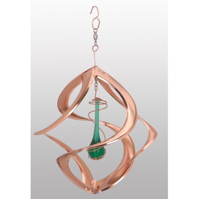 Hanging Spinner Cosmix w/Teardrop 11"Copper Plated Metal